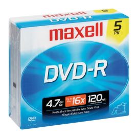 Maxell DVD Recordable Media - DVD-R - 16x - 4.70 GB - 1 Pack Jewel Case