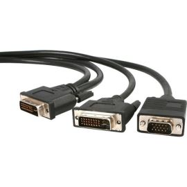 StarTech.com 6 ft DVI-I to DVI-D and HD15 VGA Video Splitter Cable - M/M