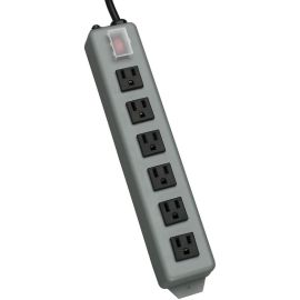 Tripp Lite Waber Power Strip 6-Outlet Industrial 5-15R Metal 15ft Cord 120V