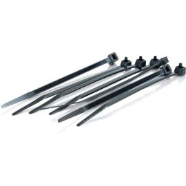 C2G 6in Cable Ties - Black - 100pk