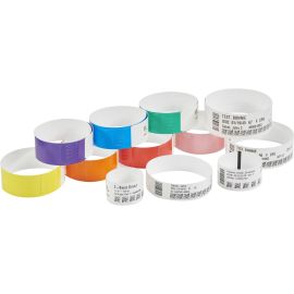 Zebra Wristband Polypropylene 1 x 11in Direct Thermal Zebra Z-Band Direct Green 1 in core