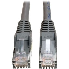 Tripp Lite 100ft Cat6 Gigabit Plenum Snagless Molded Patch Cable RJ45 M/M Gray 100'