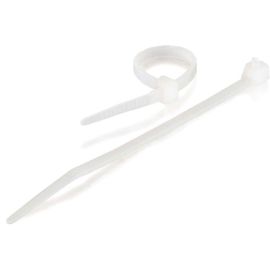 C2G 7.5in Cable Ties - White - 100pk