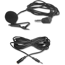 LAPEL MIC WITH CLIP. CONDENSER/OMNIDIRECTIONAL. 40 INCH CORD WITH 10 FT EXTENSIO