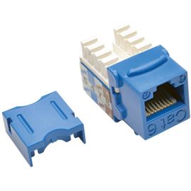 Tripp Lite Cat6 Cat5e 110 Style Punch down Keystone Jack RJ45 Blue TAA GSA