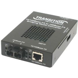 Transition Networks 10/100 Bridging 10/100Base-TX to 100Base-FX Media Converter