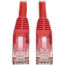 Tripp Lite Cat6 Gigabit Snagless Molded (UTP) Ethernet Cable (RJ45 M/M) PoE Red 2 ft. (0.61 m)