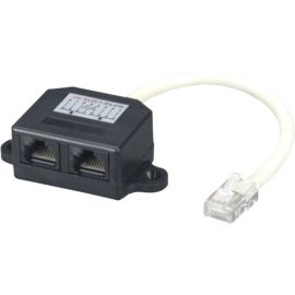 Black Box Cat.5e Cable Adapter Doubler - (1) RJ45 Male (2) RJ45 Female