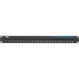 Black Box CAT6 Patch Panel - Feed-Through, 1U, Unshielded, 24-Port