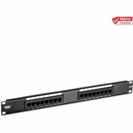 TRENDnet 16-Port Cat6 Unshielded Patch Panel, Wallmount Or Rackmount, 1U 19