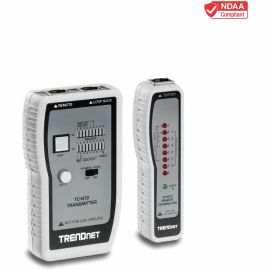 TRENDnet Network Cable Tester, Tests Ethernet, USB And BNC Cables, Accurately Test Pin Configurations up to 300m (984 ft), Local And Remote Testing, Includes BNC To Ethernet Converters, White, TC-NT2