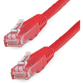 StarTech.com 10ft CAT6 Ethernet Cable - Red Molded Gigabit - 100W PoE UTP 650MHz - Category 6 Patch Cord UL Certified Wiring/TIA