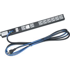 SLIM PWR STRP 8OUT 15A W/ POWER DISTRIBUTION