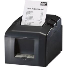 Star Micronics TSP654SK Desktop Direct Thermal Printer - Monochrome - Label Print - Parallel - With Cutter - Gray