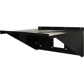 EQUIPMENT SHELF,STEEL,18IN W X 16IN D,BLACK POWDER COAT FINISH,MAXIMUM STATIC LO