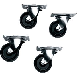 CASTERS, DTRK SERIES,SET OF 4 COMMERCIAL GRADE CASTERS, 300 LB. WEIGHT CAPACITY