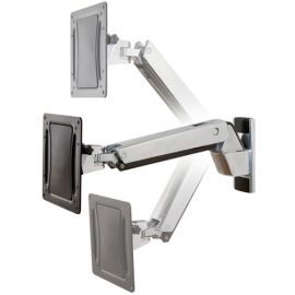 Ergotron Mounting Arm for Flat Panel Display - Polished Aluminum, Black