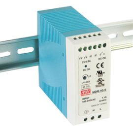 DIN RAIL MOUNT POWER SUPPLY THAT IS 24VDC, 1.7A OUTPUT POWER , MEANWELL