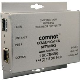 ComNet 10/100/1000 Mbps Ethernet 2 Port Media Converter + PoE