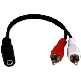 QVS 3.5mm Mini-Stereo Female to Two RCA Male Speaker Adaptor