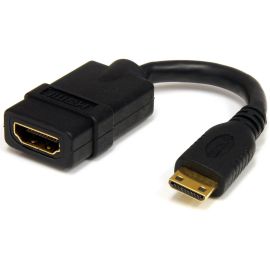 StarTech.com 5in Mini HDMI to HDMI Adapter, 4K High Speed HDMI Adapter, 4K 30Hz Ultra HD High Speed HDMI Adapter, UHD Mini HDMI Adapter 4K