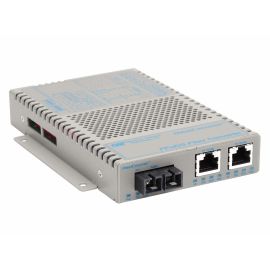 OmniConverter 10/100 PoE Ethernet Fiber Media Converter Switch RJ45 SC Multimode 5km Wide Temp