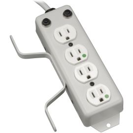 Tripp Lite Power Strip Hospital Medical Cord Wrap Drip Shield 4 Outlet 10' Cord