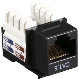 Black Box CAT6 Value Line Keystone Jack, Black, 5-Pack