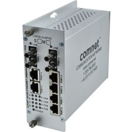 ComNet 8 Port 10/100 Mbps Ethernet Self-Managed Switch 2FX Single Mode, 6TX (PoE)