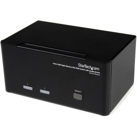 StarTech.com 2 Port Triple Monitor DVI USB KVM Switch with Audio & USB 2.0 Hub