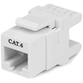 StarTech.com 180 Cat 6 Keystone Jack - RJ45 Ethernet Cat6 Wall Jack White - 110 Type