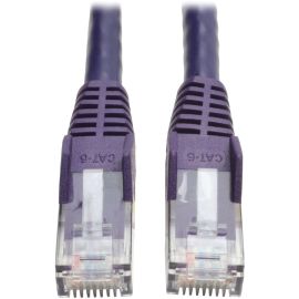 Tripp Lite 10ft Cat6 Gigabit Snagless Molded Patch Cable RJ45 M/M Purple 10'