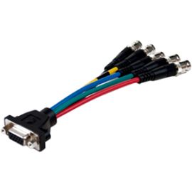 VGA HD15F TO 5 BNCF CABLE .5FT PRO AV/IT 26 AWG-LIFETIME WARRANTY