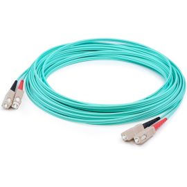 AddOn 1m SC (Male) to SC (Male) Aqua OM4 Duplex Fiber OFNR (Riser-Rated) Patch Cable