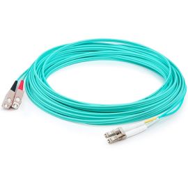 AddOn 2m LC (Male) to SC (Male) Aqua OM4 Duplex Fiber OFNR (Riser-Rated) Patch Cable