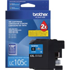 Brother Genuine Innobella LC105C Super High Yield Cyan Ink Cartridge.