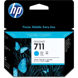 HP 711 (CZ134A) Original Inkjet Ink Cartridge - Multi-pack - Cyan - 3 / Pack