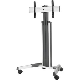 Chief Fusion Large Height Adjustable Mobile Display Cart - Silver