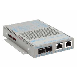 OmniConverter SL 10/100 PoE Ethernet Fiber Media Converter Switch RJ45 SFP Wide Temp