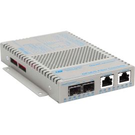 OmniConverter 10/100/1000 PoE Gigabit Ethernet Fiber Media Converter Switch RJ45 SFP Wide Temp