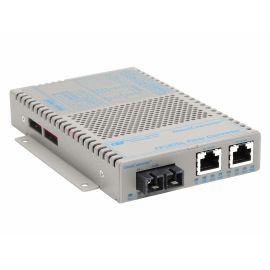 OmniConverter SL 10/100 PoE Ethernet Fiber Media Converter Switch RJ45 SC Multimode 5km