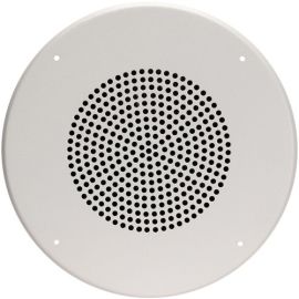 FOR 8IN O.D. SPEAKER,ROUND,VANDAL RESISTANT,STUD-MOUNT,STEEL,WHITE POWDER COAT F