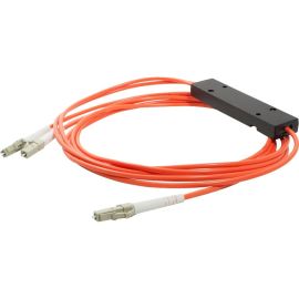 THIS IS AN 8M LC (MALE) TO 2XLC (MALE) ORANGE SIMPLEX RISER-RATED FIBER SPLITTER