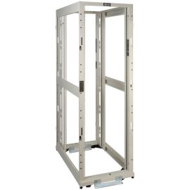 Tripp Lite 42U 4-Post Open Frame Rack White Square Hole Heavy Duty Caster