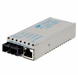 miConverter 10/100 Ethernet Fiber Media Converter RJ45 SC Single-Mode 30km Wide Temp