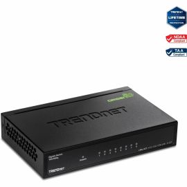 TRENDnet 8-Port Gigabit GREENnet Switch, Ethernet Network Switch, 8 x 10-100-1000 Mbps Gigabit Ethernet Ports, 16 Gbps Switching Capacity, Metal, Lifetime Protection, Black, TEG-S82G