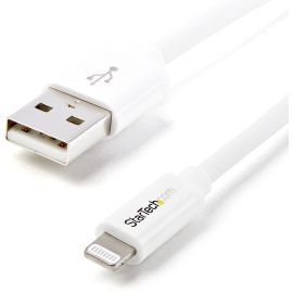 StarTech.com 2m (6ft) Long White Apple 8-pin Lightning Connector to USB Cable for iPhone / iPod / iPad