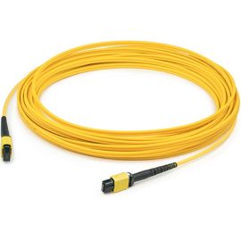 AddOn 3m MPO (Female) to MPO (Female) 12-Strand Yellow OS2 Crossover Fiber OFNR (Riser-Rated) Patch Cable