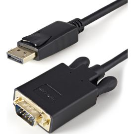 StarTech.com 3ft (1m) DisplayPort to VGA Cable, Active DisplayPort to VGA Adapter Cable, 1080p Video, DP to VGA Monitor Converter Cable