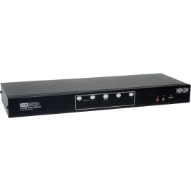 Tripp Lite 4-Port Dual Monitor DVI KVM Switch with Audio and USB 2.0 Hub, Cables included